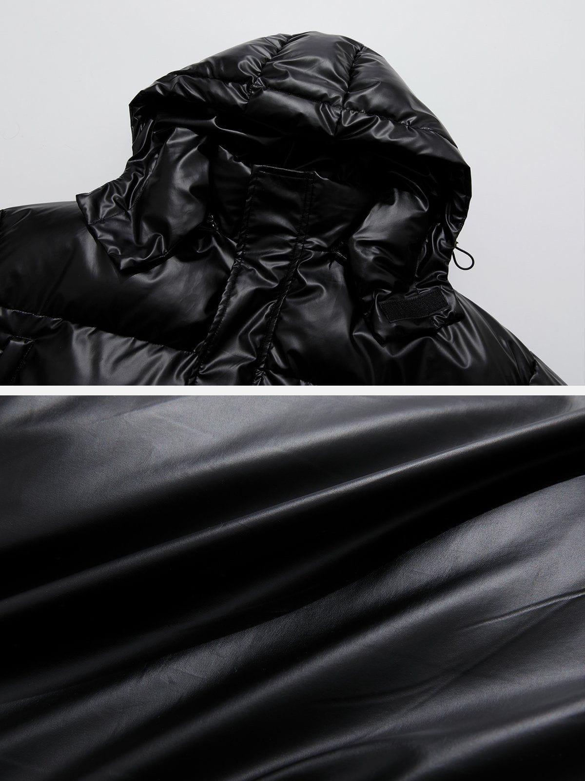 Tntwear® - Vintage Solid Gloss Winter Coat - tntwear1