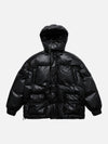 Tntwear® - Vintage Solid Gloss Winter Coat - tntwear1