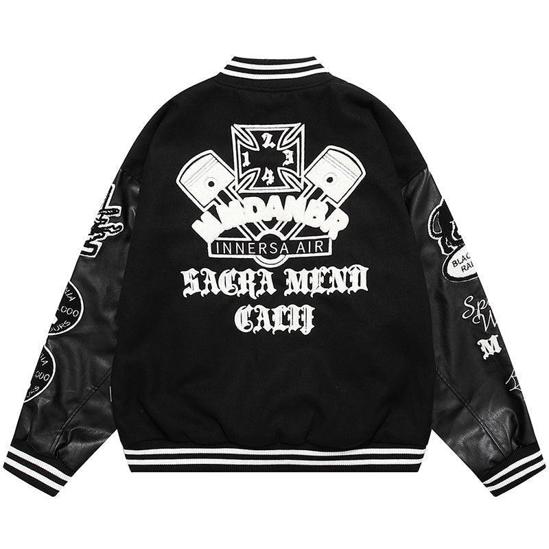 Tntwear® - Warm Varsity Jacket Flocked Ghost - tntwear1