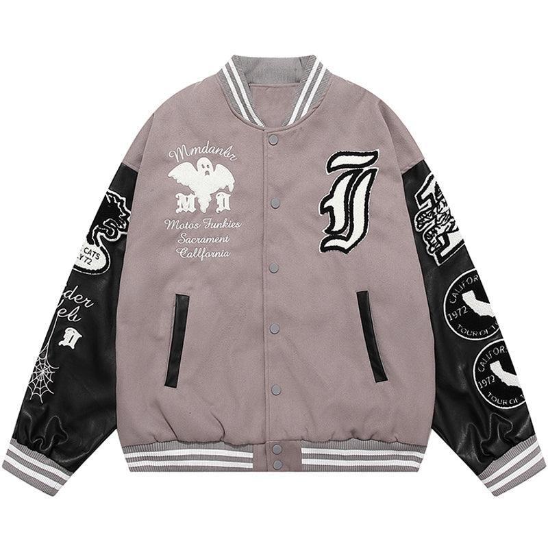 Tntwear® - Warm Varsity Jacket Flocked Ghost - tntwear1