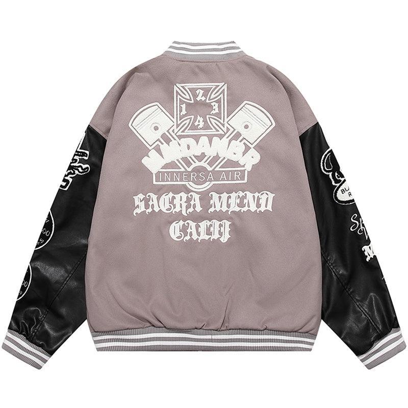 Tntwear® - Warm Varsity Jacket Flocked Ghost - tntwear1