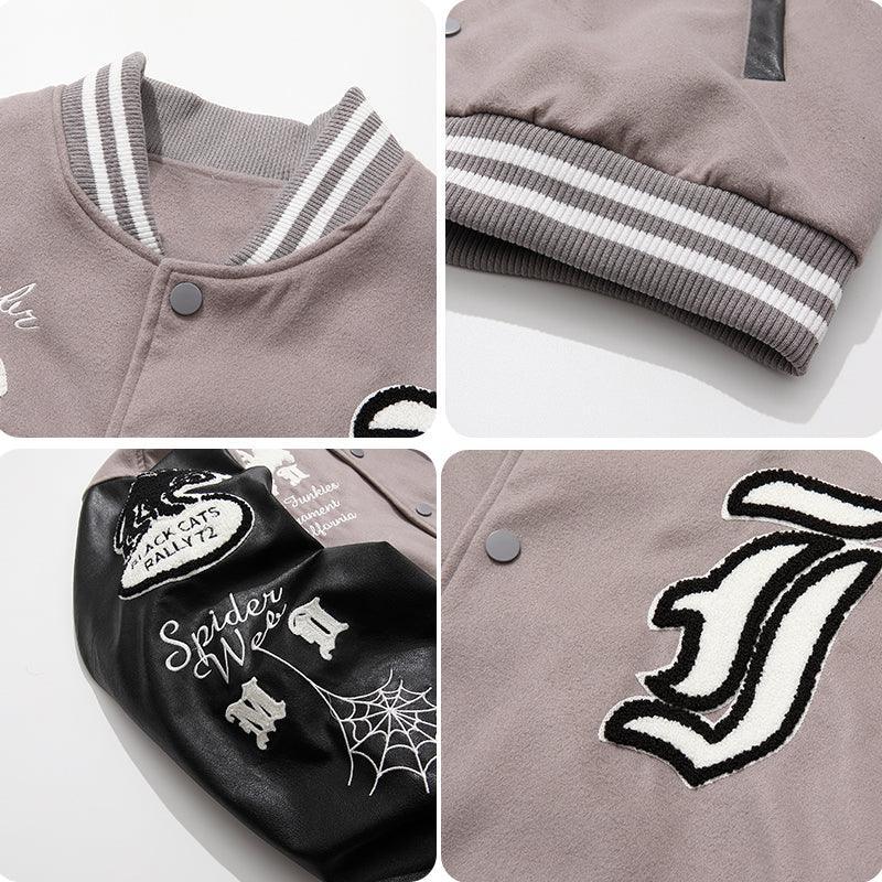 Tntwear® - Warm Varsity Jacket Flocked Ghost - tntwear1