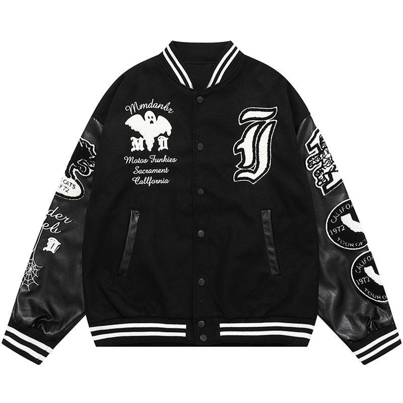 Tntwear® - Warm Varsity Jacket Flocked Ghost - tntwear1
