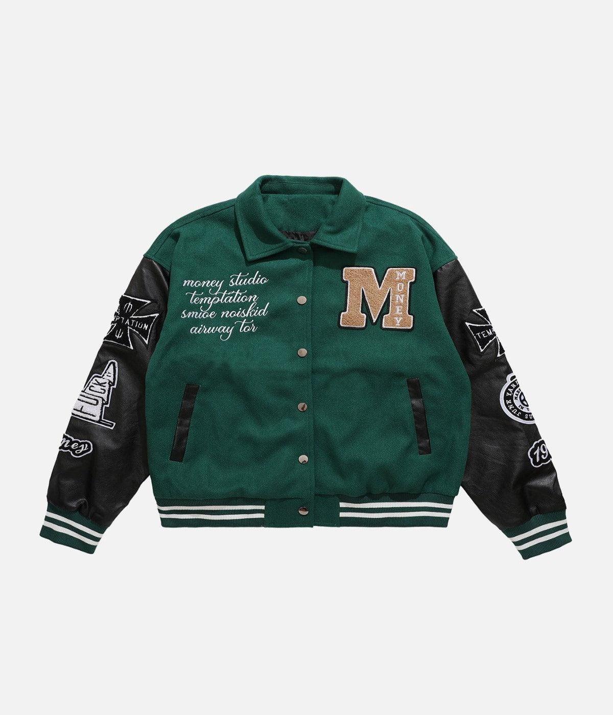 Tntwear® - Western Cowboy Skull PU Varsity Jacket - tntwear1