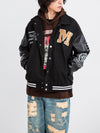 Tntwear® - Western Cowboy Skull PU Varsity Jacket - tntwear1