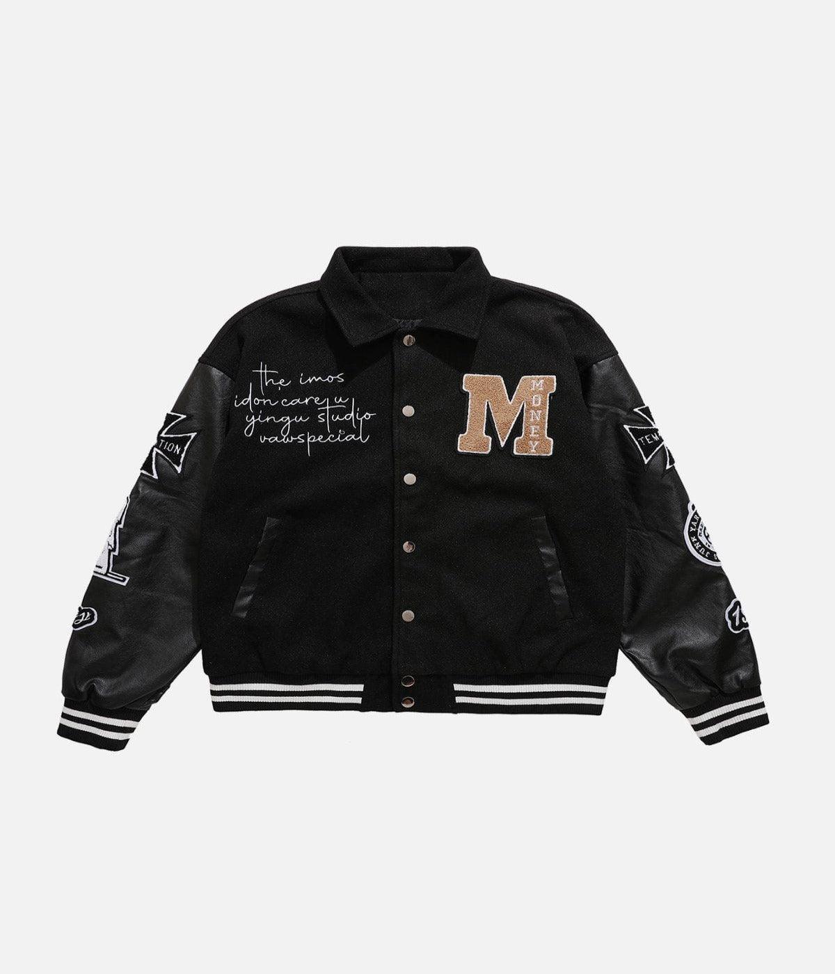 Tntwear® - Western Cowboy Skull PU Varsity Jacket - tntwear1