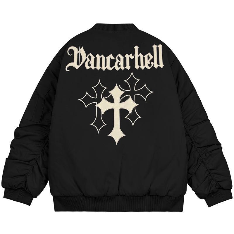 Tntwear® - Winter Bomber Jacket Coat Cross Patch - tntwear1