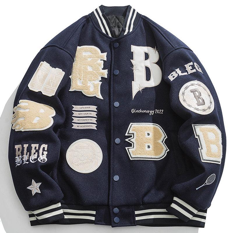 Tntwear® - Winter Varsity Jacket Embroidery B - tntwear1