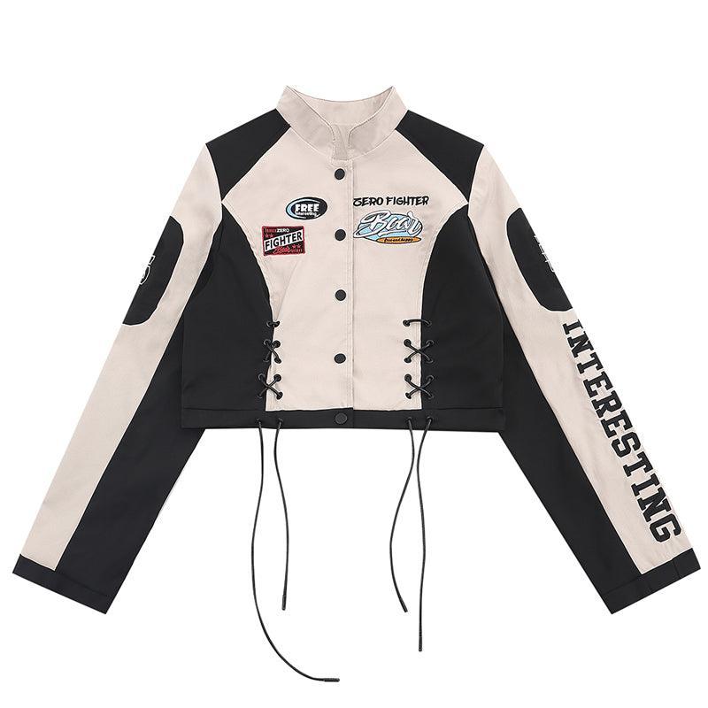 Tntwear® - Women Cropped Biker Jacket Set - tntwear1