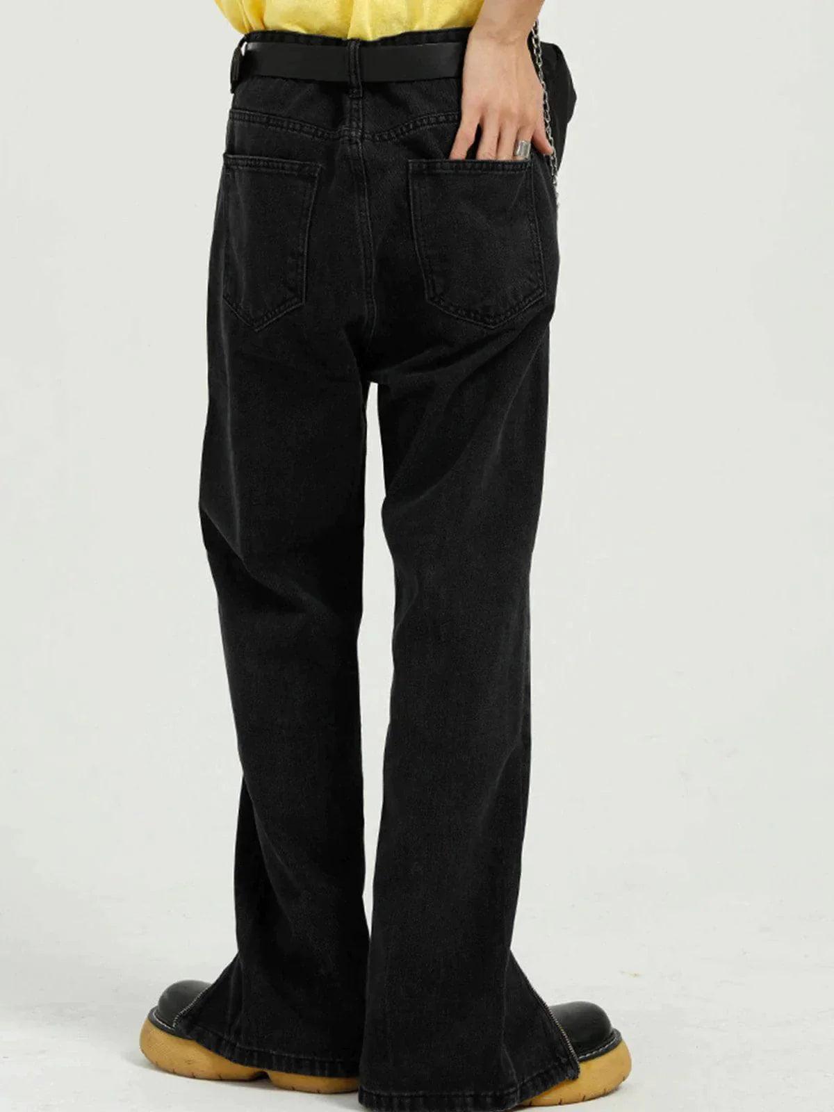 Tntwear® - Zippered Straight-Leg Jeans - tntwear1