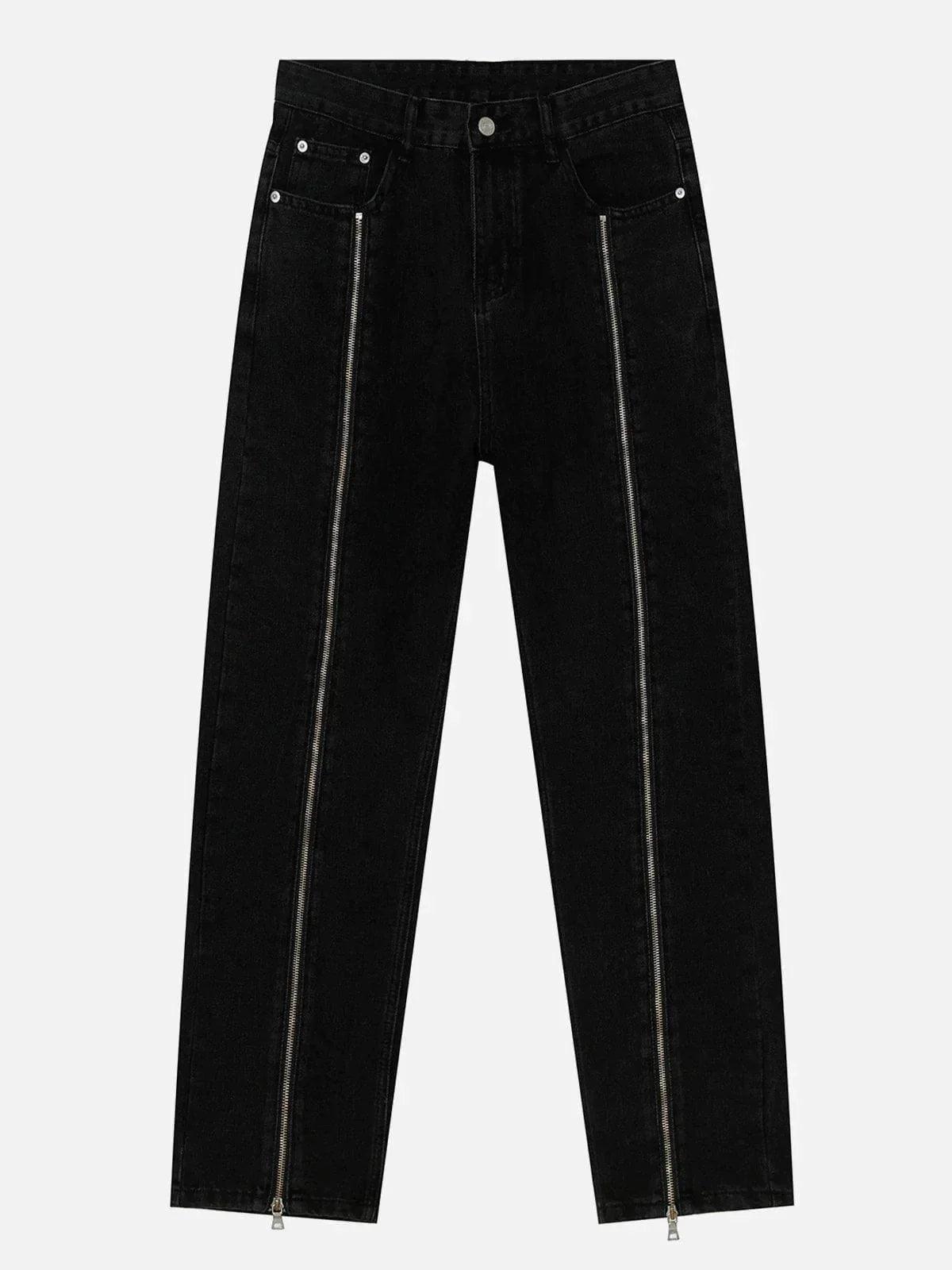 Tntwear® - Zippered Straight-Leg Jeans - tntwear1