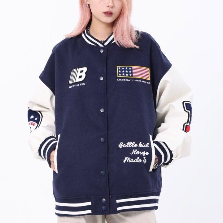 Tntwear® Letterman Varsity Jacket Embroidered Patch - tntwear1