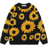 Tntwear® Fall Knit Sweater Flocked Sunflower - tntwear1