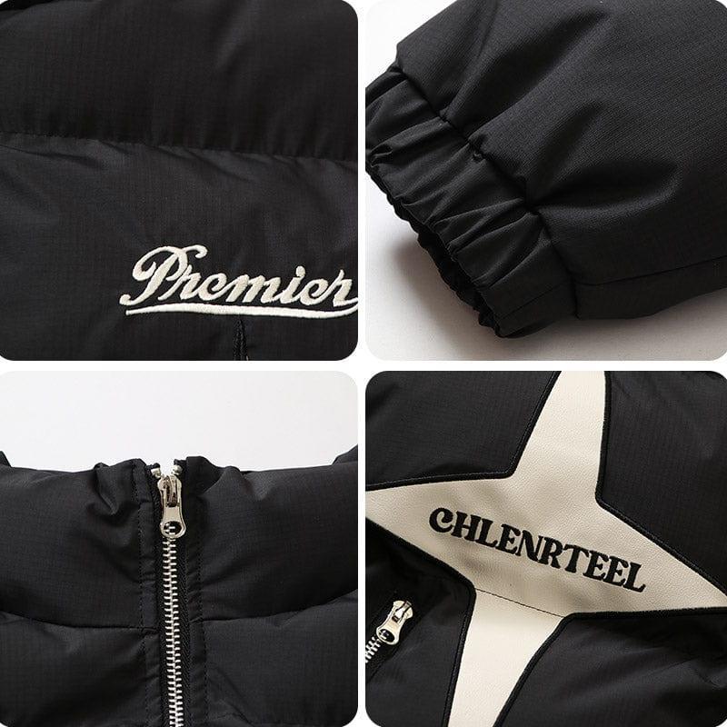 Tntwear® Thicken Winter Coat Color Block Star - tntwear1