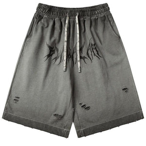 Tntwear® Street Style Gothic Letter Print Shorts - tntwear1