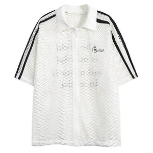 Tntwear® Street Style Mesh Fishnet Shirt - tntwear1