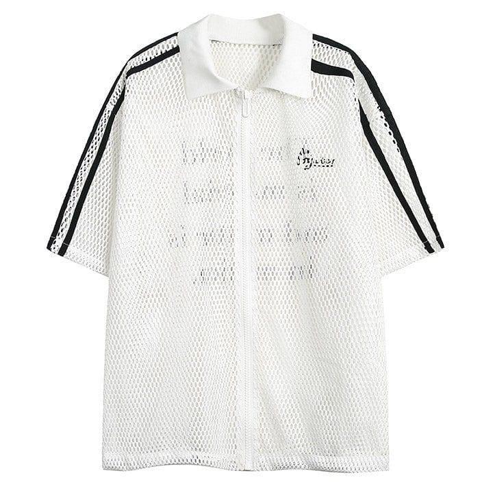 Tntwear® Street Style Mesh Fishnet Shirt - tntwear1