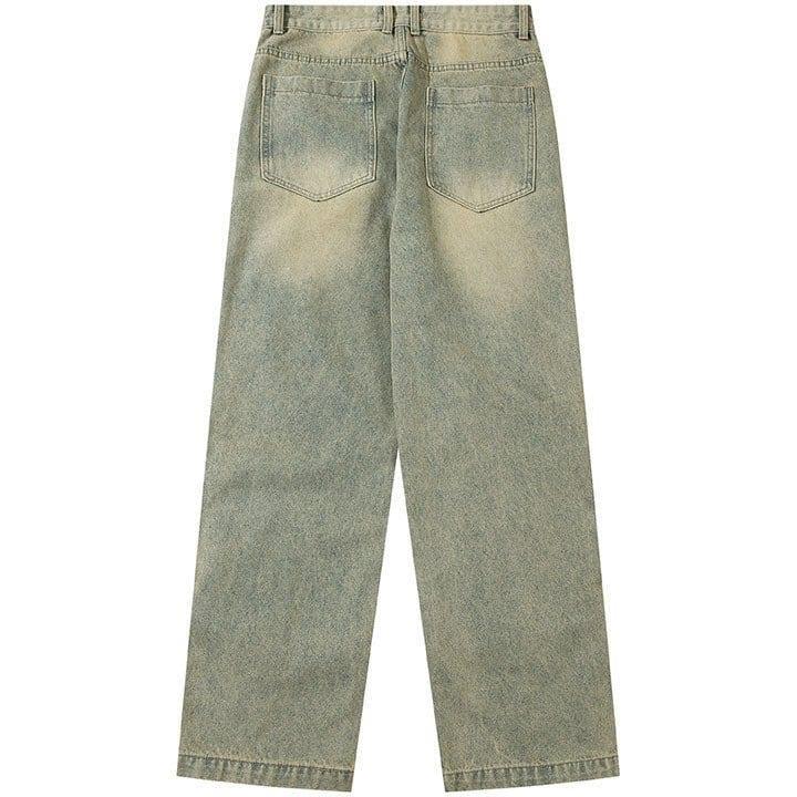 Tntwear® Ripped Washed Jeans with Zipper Hem - tntwear1
