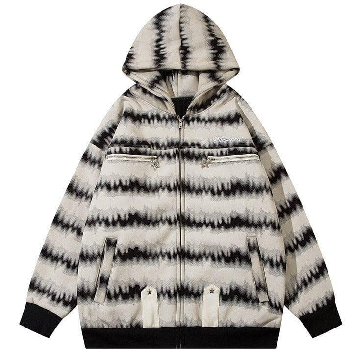 Tntwear® Thicken Zip Up Hoodie Tie Dye - tntwear1