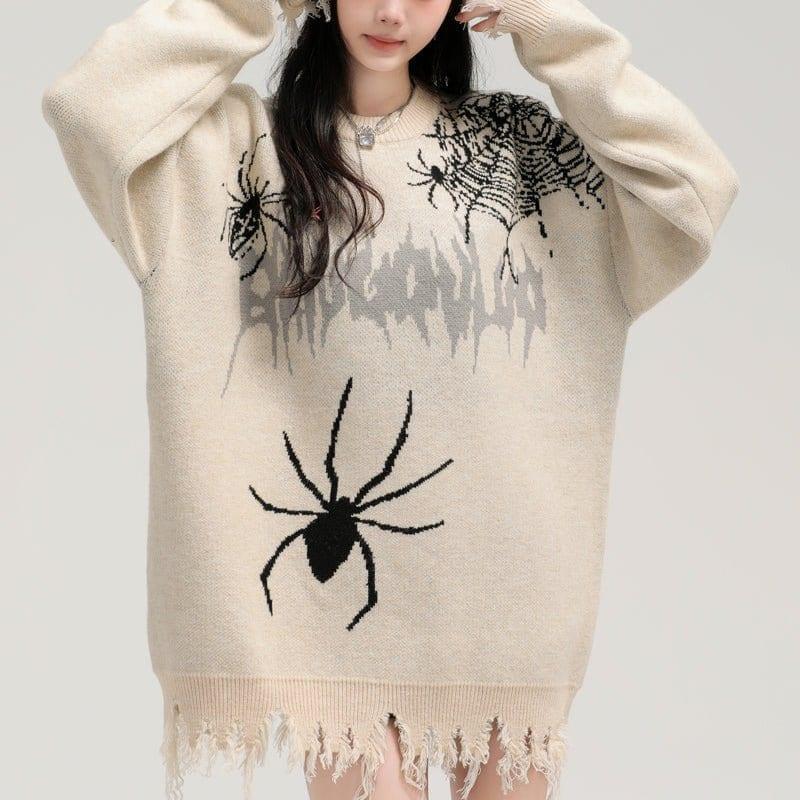 Tntwear® Gothic Style Spider Knit Sweater - tntwear1