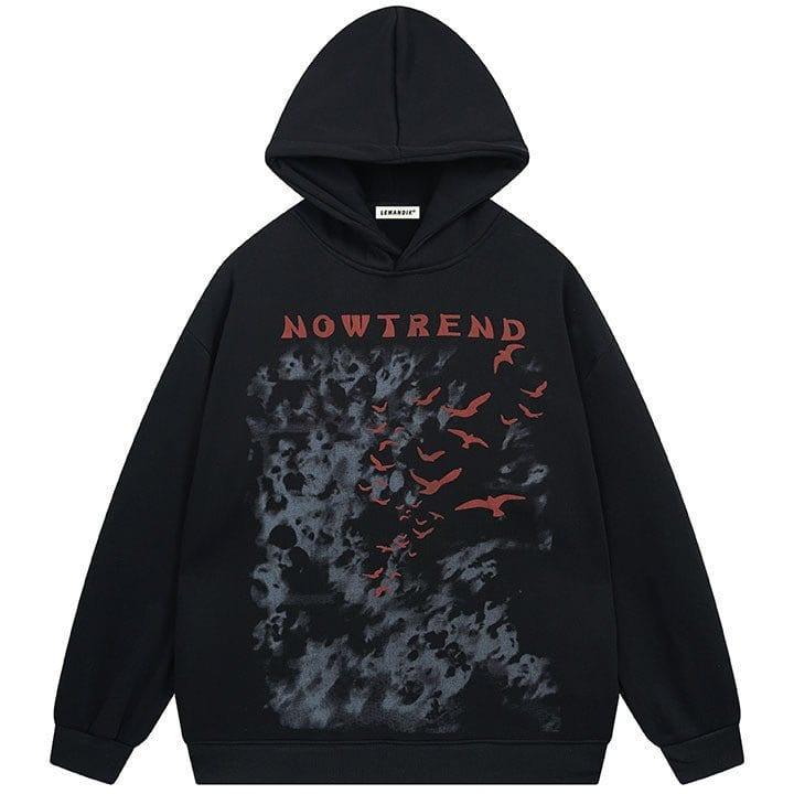 Tntwear® Fleece Hip Hop Hoodie Inkjet Graffiti - tntwear1