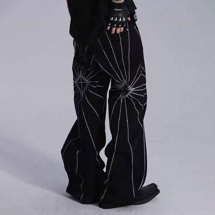 Tntwear® Unisex Chain Stitch Denim Pants - tntwear1