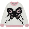 Tntwear® Ripped Jacquard Sweater Butterfly - tntwear1