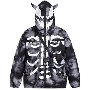 Tntwear® Skeleton Puffer Jacket with Devil Bag - tntwear1
