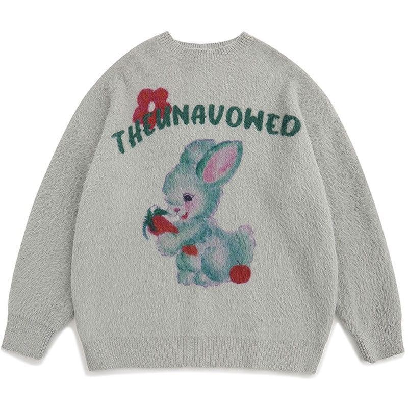 Tntwear® Fluffy Knit Sweater Rabbit - tntwear1