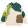 Tntwear® Chunky Knit Sweater Color Block - tntwear1