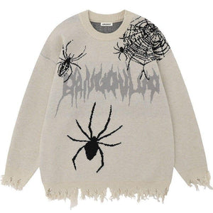 Tntwear® Gothic Style Spider Knit Sweater - tntwear1