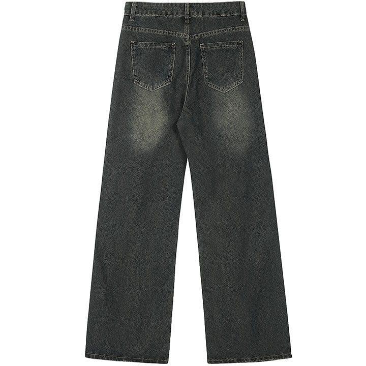 Tntwear® High Waist Star Rivet Wide Leg Jeans - tntwear1