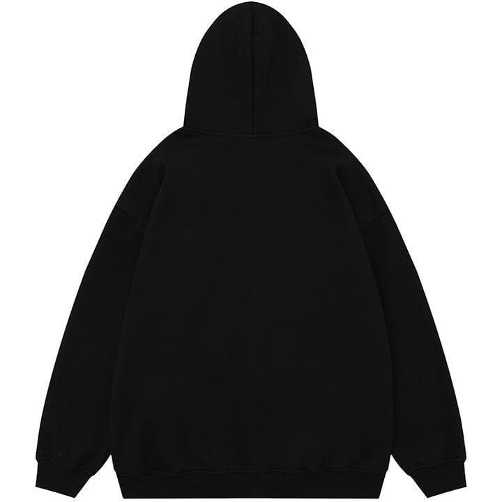 Tntwear® Fleece Zipper Hoodie Pentagram Print - tntwear1