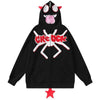 Tntwear® Funny Devil Zipper Hoodie with Spider - tntwear1