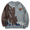 Tntwear® Retro Knit Sweater Ski Bear - tntwear1