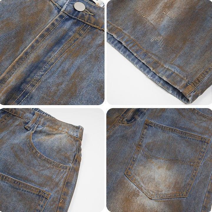 Tntwear® Edgy Washed Denim Shorts - tntwear1