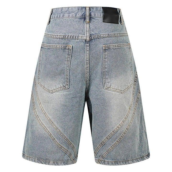 Tntwear® Trendy Distressed Washed Denim Shorts - tntwear1