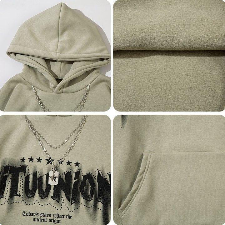 Tntwear® Thicken Star Hoodie With Star Chain - tntwear1