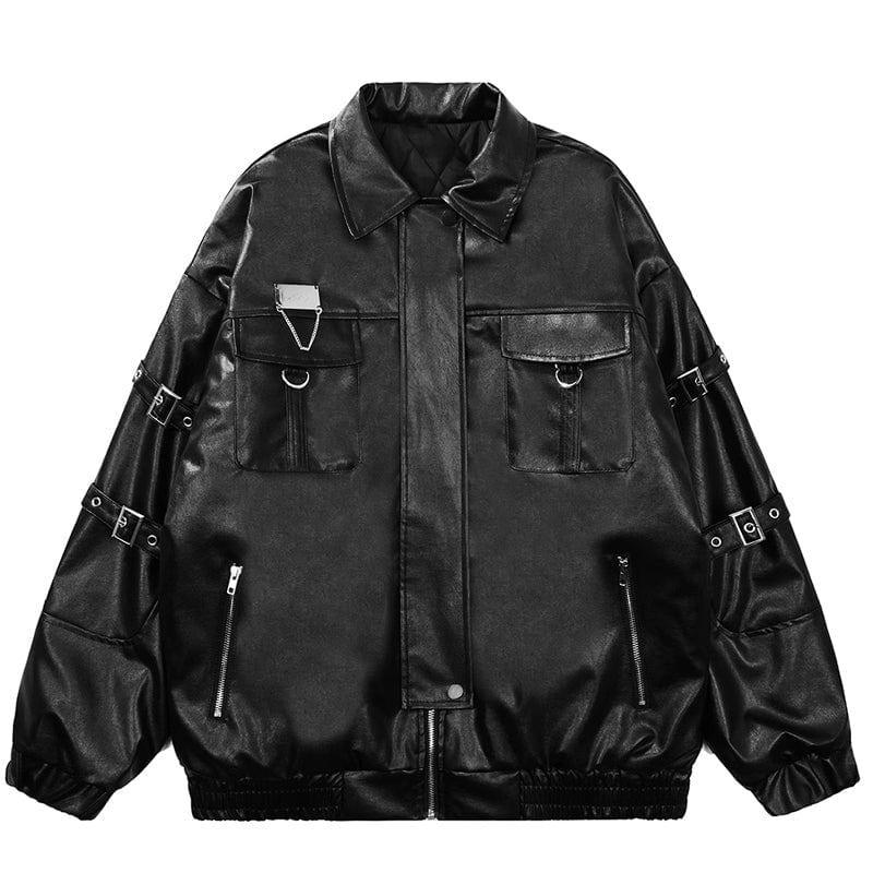 Tntwear® Stylish Leather Jacket with Blelt - tntwear1