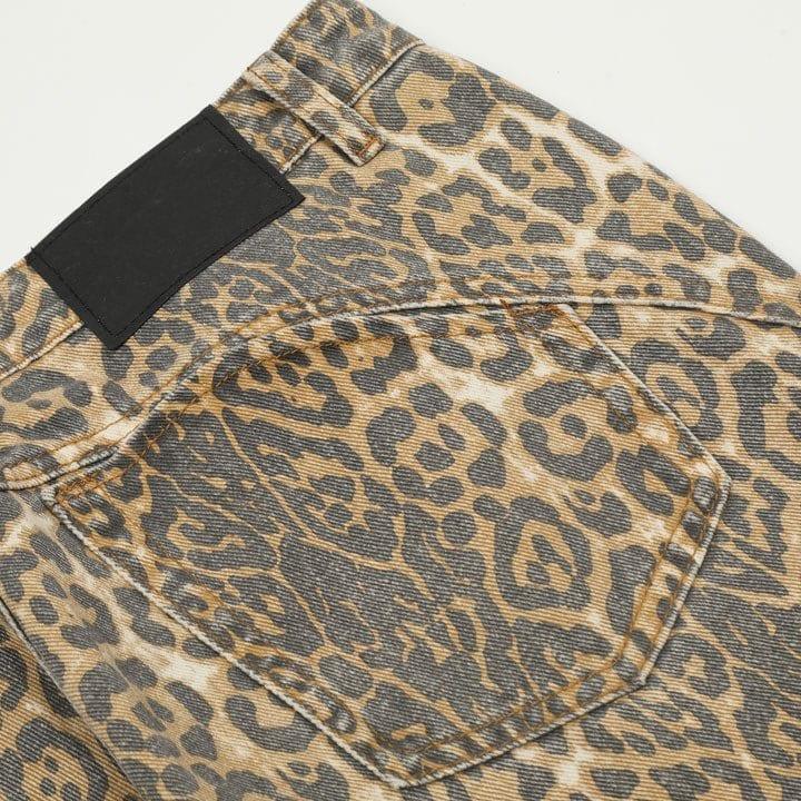 Tntwear® Faded Leopard Print Loose Jeans - tntwear1