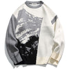 Tntwear® Crew Neck Jacquard Sweater Snow Mountain - tntwear1
