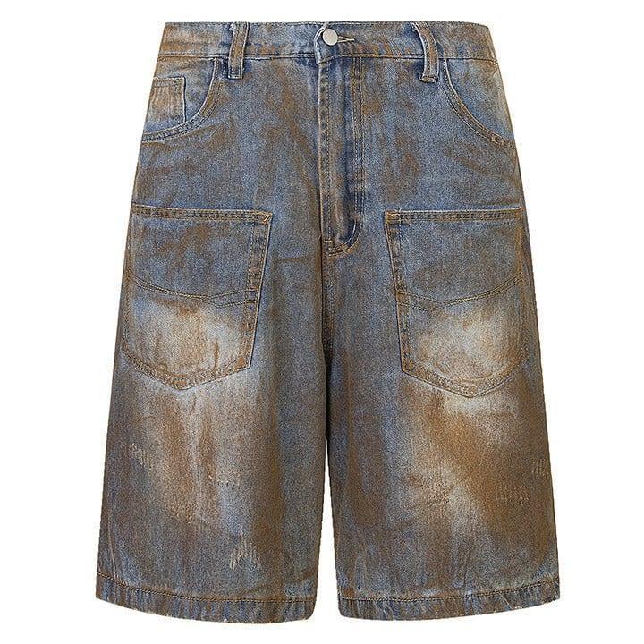 Tntwear® Edgy Washed Denim Shorts - tntwear1