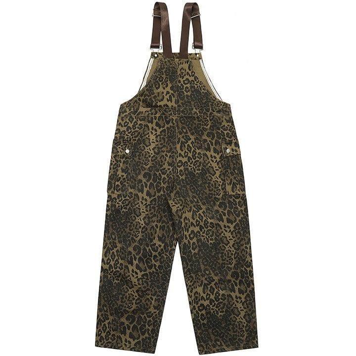 Tntwear® Leopard Patchwork Jeans Overall - tntwear1