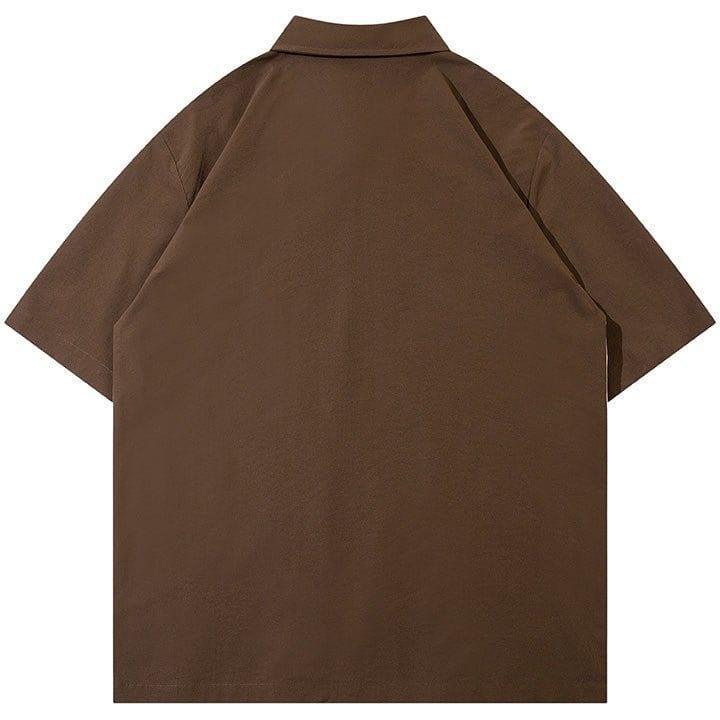 Tntwear® Retro Color Block Zip-Up Shirt - tntwear1