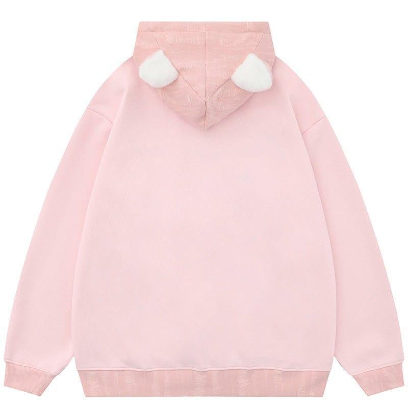 Tntwear® Sweet Zip Up Hoodie with Cat Ear - tntwear1