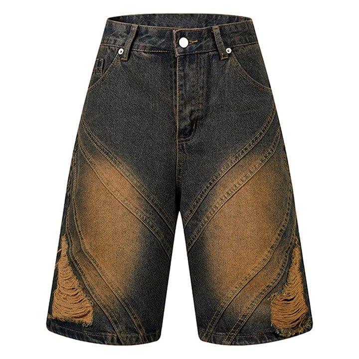 Tntwear® Trendy Distressed Washed Denim Shorts - tntwear1