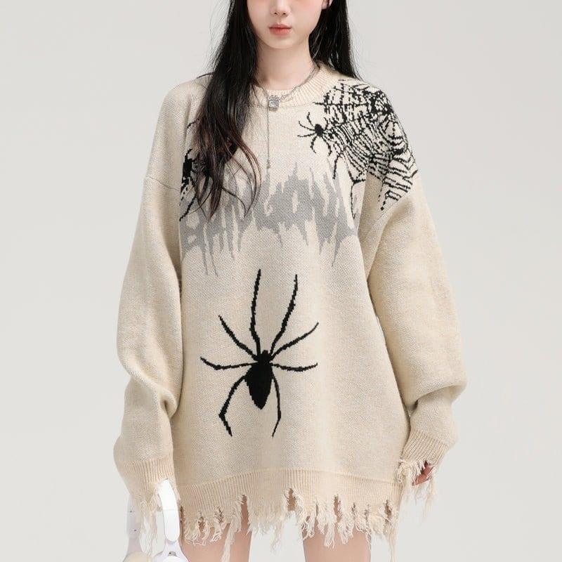 Tntwear® Gothic Style Spider Knit Sweater - tntwear1