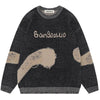 Tntwear® Retro Ripped Graphic Knit Sweater - tntwear1