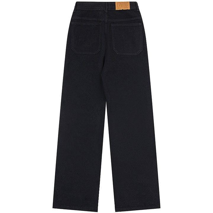 Tntwear® Straight Leg Jeans Spider Web Print - tntwear1