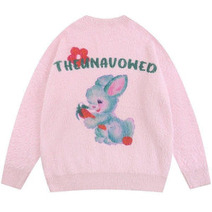 Tntwear® Fluffy Knit Sweater Rabbit - tntwear1